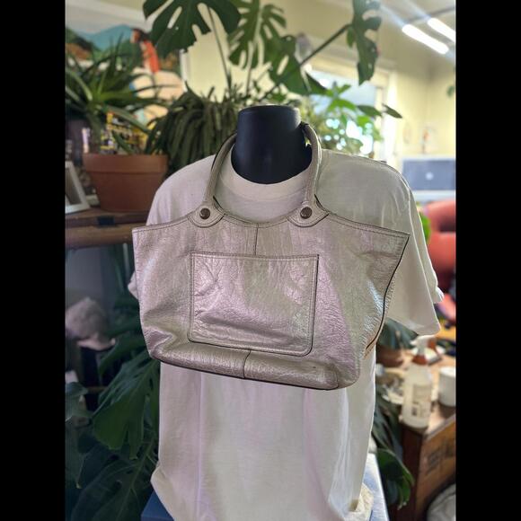 Vintage Metallic Silver Coach Tote Bag 12496 - Picture 2 of 6